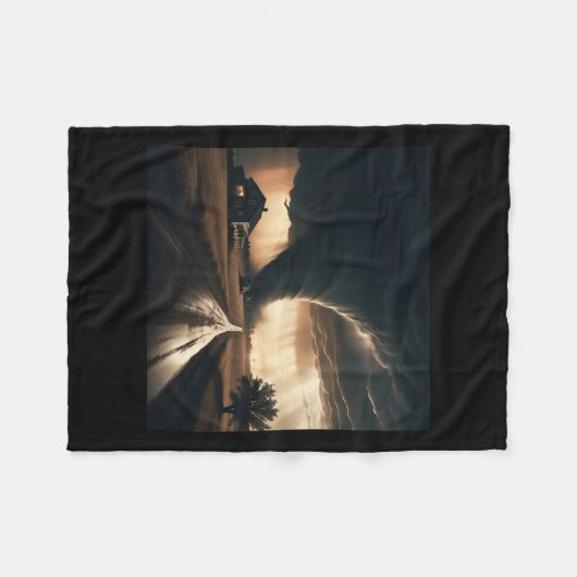 Couverture Polaire Tornade Chaser Tornado Twister Météorologue (Devant (Horizontal))