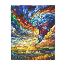 Tornado coloré en verre tendu