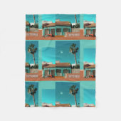 Couverture Polaire Torrevieja en Orange et Turquoise (Devant)