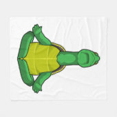 Couverture Polaire Tortue à la méditation de Yoga (Devant (Horizontal))