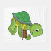 Couverture Polaire Tortue au gâteau (Devant (Horizontal))