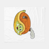 Couverture Polaire Tortue avec coquille comme maison (Devant (Horizontal))