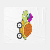 Couverture Polaire Tortue avec coquille comme voiture (Devant (Horizontal))