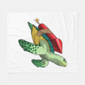 Couverture Polaire Tortue avec fusée (Devant (Horizontal))
