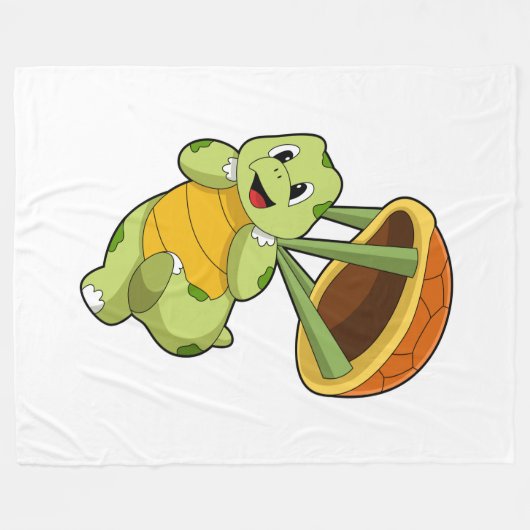 Couverture Polaire Tortue avec Shell en tant que Skydiver (Devant (Horizontal))