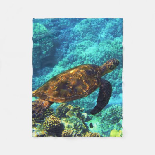 Couverture Polaire tortue de mer (Devant)