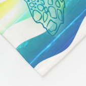 Couverture Polaire Tortue de mer bleue et verte (Coin)
