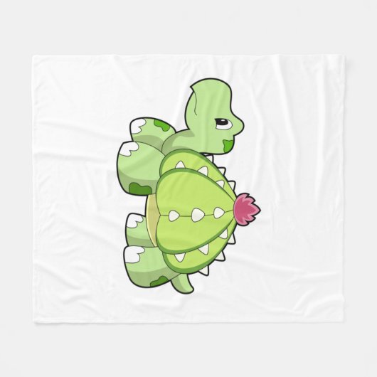 Couverture Polaire Tortue en cactus (Devant (Horizontal))