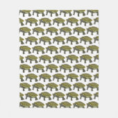 Couverture Polaire Tortue (motif blanc) - Plaid en molleton (Devant)