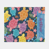 Couverture Polaire Tortue sous la mer (Devant (Horizontal))