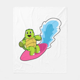 Couverture Polaire Tortue surfeur avec Surfer