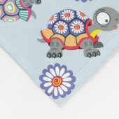 Couverture Polaire tortues caricaturales (Coin)