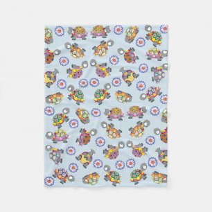 Couverture Polaire tortues caricaturales