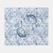 Couverture Polaire Tortues sur les vagues (Devant (Horizontal))