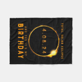 Couverture Polaire Total Éclipse Solaire Et oui c'est mon anniversair (Devant (Horizontal))