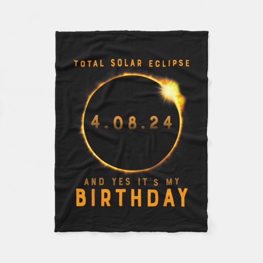 Couverture Polaire Total Éclipse Solaire Et oui c'est mon anniversair (Devant)