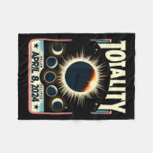 Couverture Polaire Total Solaire Eclipse 2024 Totalité Amusante Total (Devant (Horizontal))