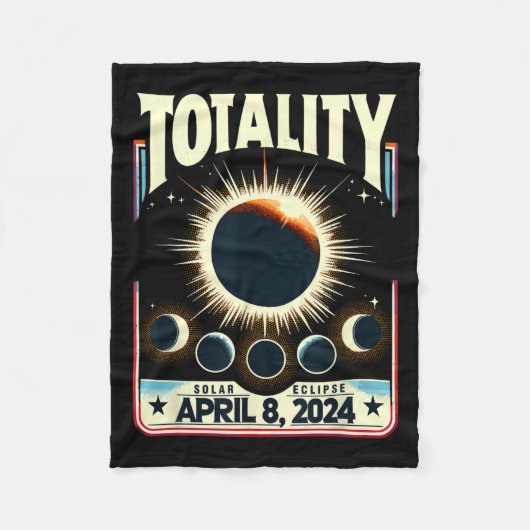 Couverture Polaire Total Solaire Eclipse 2024 Totalité Amusante Total (Devant)