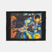 Couverture Polaire Total Solaire Eclipse Boston Terrier Chien (Devant (Horizontal))