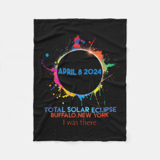 Couverture Polaire Total Solaire Eclipse Buffalo New York 2024 J'Étai