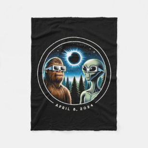 Couverture Polaire Total Solaire Eclipse Funny Bigfoot Alien Avril Da