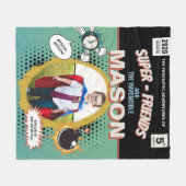 Couverture Polaire Totalement Personnalisé Retro Comic Superhero (Devant (Horizontal))