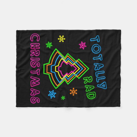 Couverture Polaire Totally Rad Christmas - 80s Retro Christmas (Devant (Horizontal))
