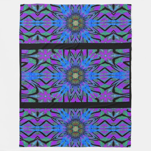 Couverture Polaire Totem Fleur sauvage 4 (Devant)