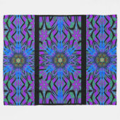 Couverture Polaire Totem Fleur sauvage 4 (Devant (Horizontal))