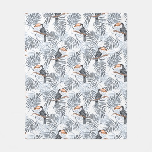 Couverture Polaire Toucan gris (Devant)