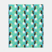 Couverture Polaire Toucans sur Teal (Devant)