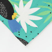 Couverture Polaire Toucans sur Teal (Coin)