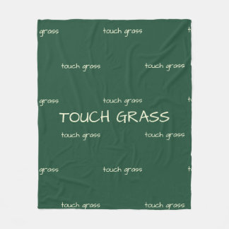 Couverture Polaire Touch Grass Minimalist Sage Green Fleece Blanket -