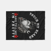 Couverture Polaire Touch My Beard And Tell Me I'm Pretty Monkey Funny (Devant (Horizontal))