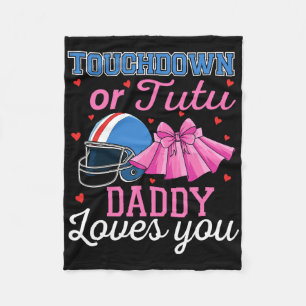 Couverture Polaire Touchdown ou tutu Papa t'aime Football Ba