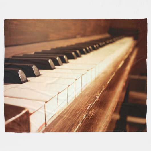 Couverture Polaire Touches de piano (Devant (Horizontal))