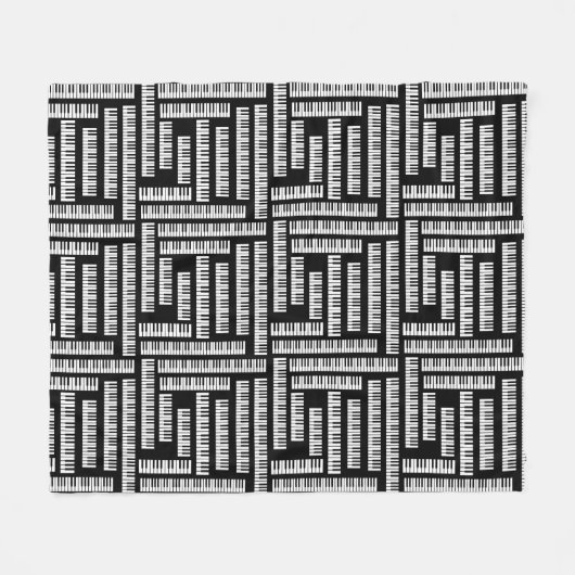 Couverture Polaire Touches de piano (Devant (Horizontal))