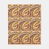 Couverture Polaire Touches de piano courbes Blanche polaire (Devant)