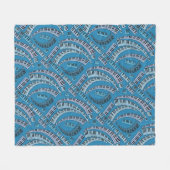 Couverture Polaire Touches de piano courbes Blanche polaire (Devant (Horizontal))