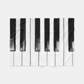 Couverture Polaire Touches de piano vieilles (Devant (Horizontal))