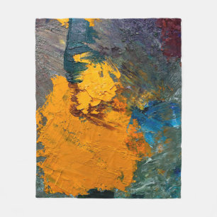 Couverture Polaire touches multicolores de peinture à l'huile sur l'a