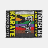 Couverture Polaire Touchez-Moi Et Votre Leçon De Karaté Est Gratuit T (Devant (Horizontal))