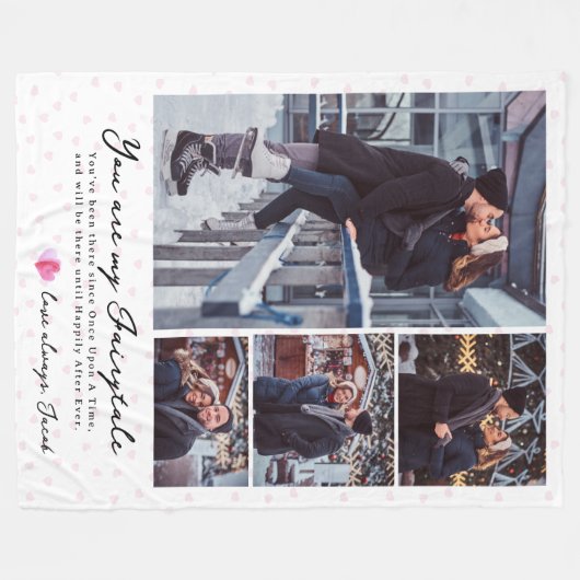 Couverture Polaire Toujours et jamais | Modern 4 Photo Collage (Devant (Horizontal))