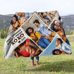 Couverture Polaire Toujours et jamais Modern 6 Photo Collage