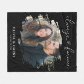 Couverture Polaire Toujours et toujours Couple Mariage photo (Devant (Horizontal))