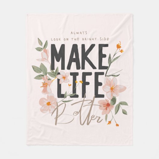 Couverture Polaire Toujours regarder du côté lumineux (Devant)