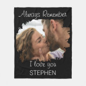 Couverture Polaire Toujours se souvenir je t'aime (Devant)