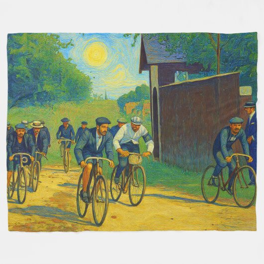 Couverture Polaire Tour de France Première Course 1903 van Gogh Redux (Devant (Horizontal))