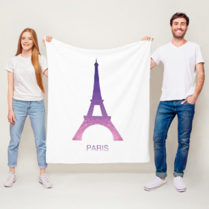Couverture Polaire Tour Eiffel abstrait