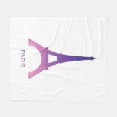 Couverture Polaire Tour Eiffel abstrait (Devant (Horizontal))